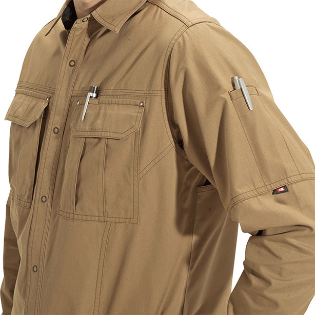 BA-8035 長袖シャツ 商品コード:BA-8035 袖ペン差し