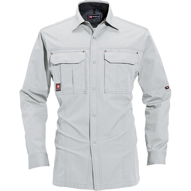 BA-8035 長袖シャツ 商品コード:BA-8035 色:シルバー(一覧表示用)