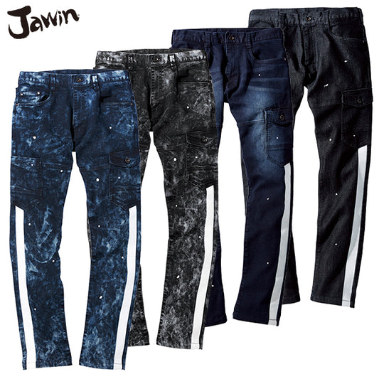 JAWIN 52902 ストレッチデニムノータックカーゴパンツ【秋冬】 JC-52902(オプション表示用)