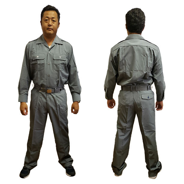 防災服 上下セット GA-25A-S【グレー】【通年 / 長袖】 商品コード:ET-GA-25A-JGS 着用イメージ男性