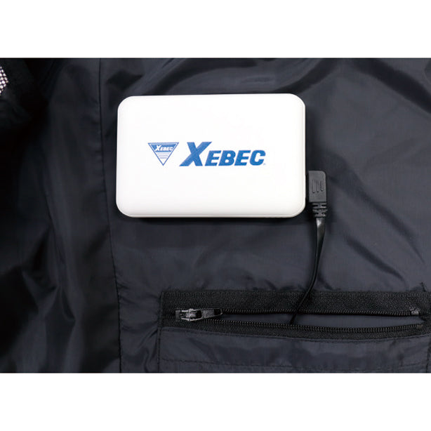 XEBEC ヒーター内蔵インナーベスト【バッテリーセット同梱版】 商品コード:XE-167-FS バッテリー取り付けイメージ