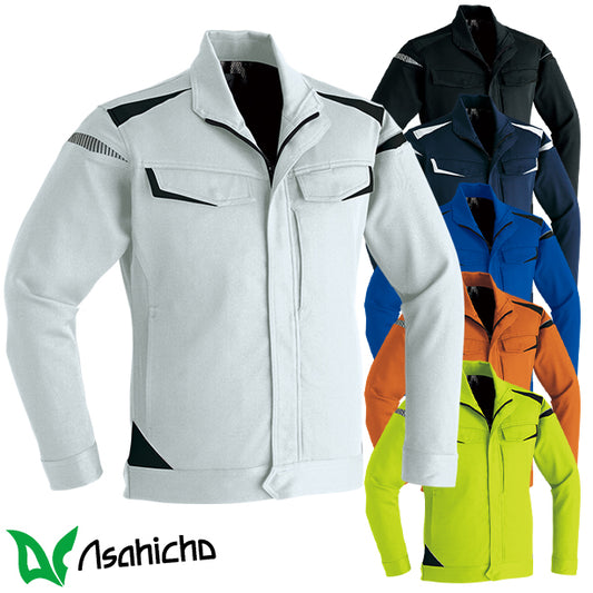 ASAHICHO 帯電防止 スリムスタイルストレッチ 長袖ブルゾン【秋冬】【レディースサイズ対応】 AC-850(オプション表示用)