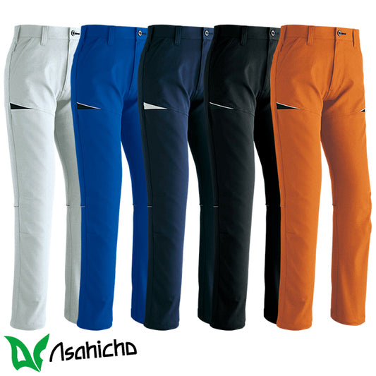 AC-851 ASAHICHO 帯電防止 スリムスタイルストレッチ ノータックパンツ【秋冬】
