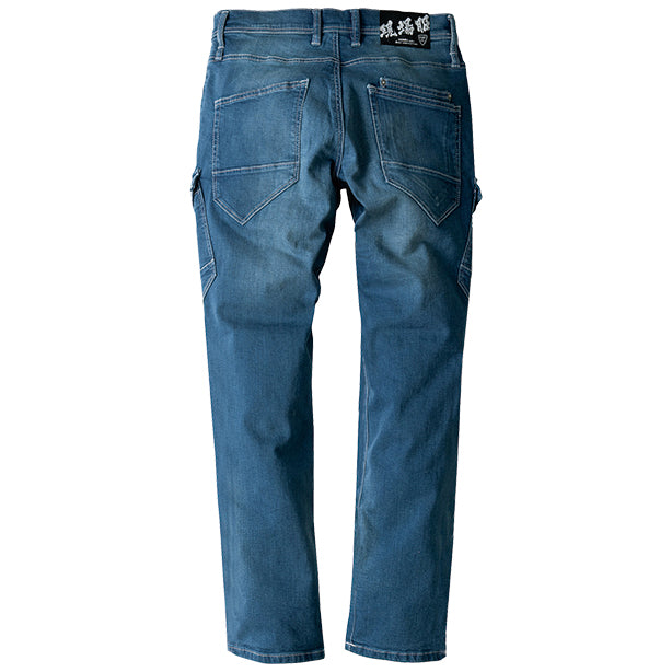 現場服 2803 ストレッチデニムカーゴパンツ【秋冬】 商品コード:XE-2803 バックスタイル