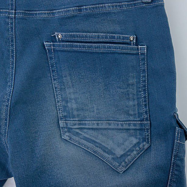 現場服 2803 ストレッチデニムカーゴパンツ【秋冬】 商品コード:XE-2803 右後ろポケットに小ポケット付き