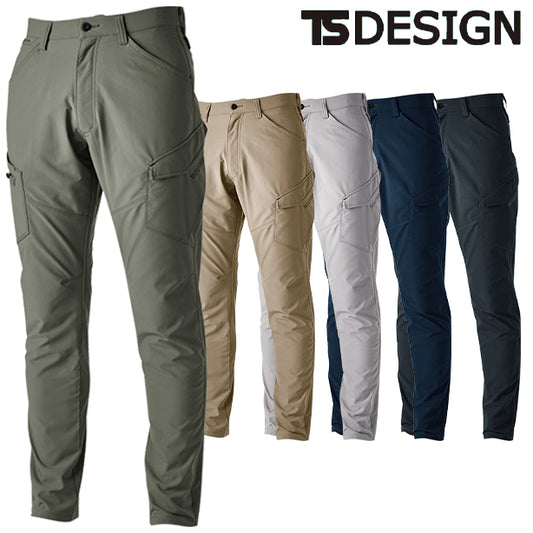 TS DESIGN 4614 エコハイブリッドダブルクロスメンズカーゴパンツ TSD-4614(オプション表示用)