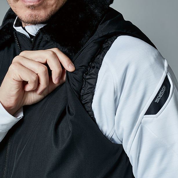 TS DESIGN 46328 ウィンターフライトベスト 商品コード:TSD-46328 風止めのシャーリング仕様