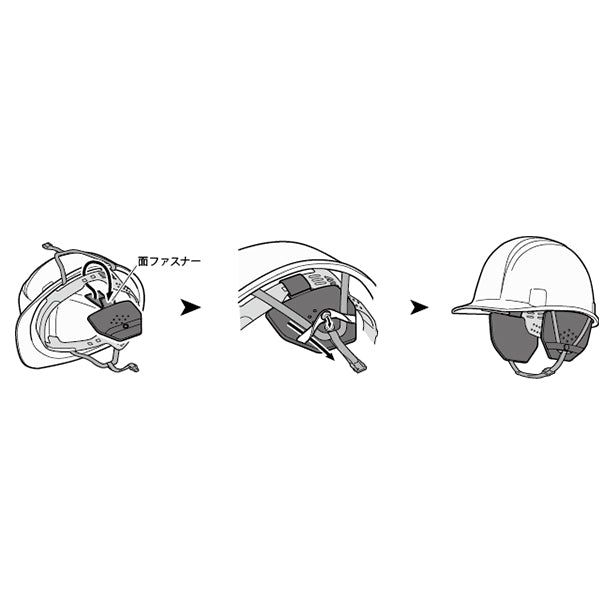 ヘルメット取り付け式防寒用耳パッド