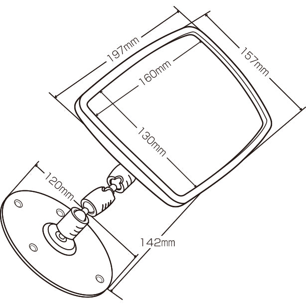 角型ガレージミラー(ベースタイプ)