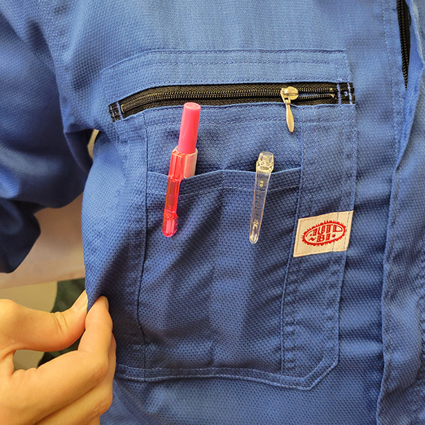 AUTO-BI YD-24031 春夏プロ仕様腰のびのびつなぎ服