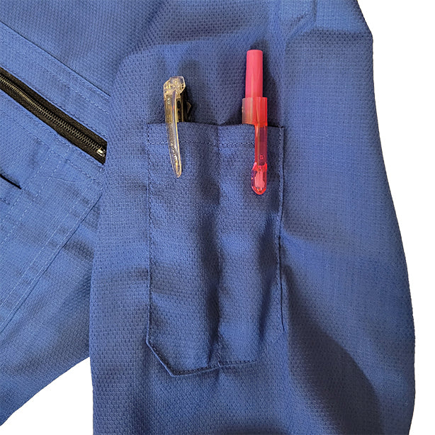 AUTO-BI YD-24031 春夏プロ仕様腰のびのびつなぎ服