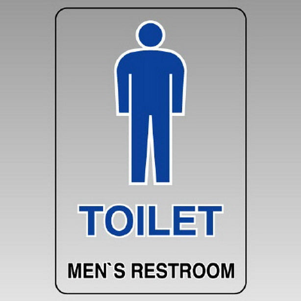 透明ステッカー TOILET(男)