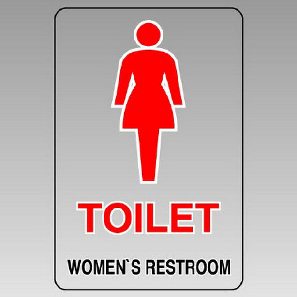 透明ステッカー TOILET(女)