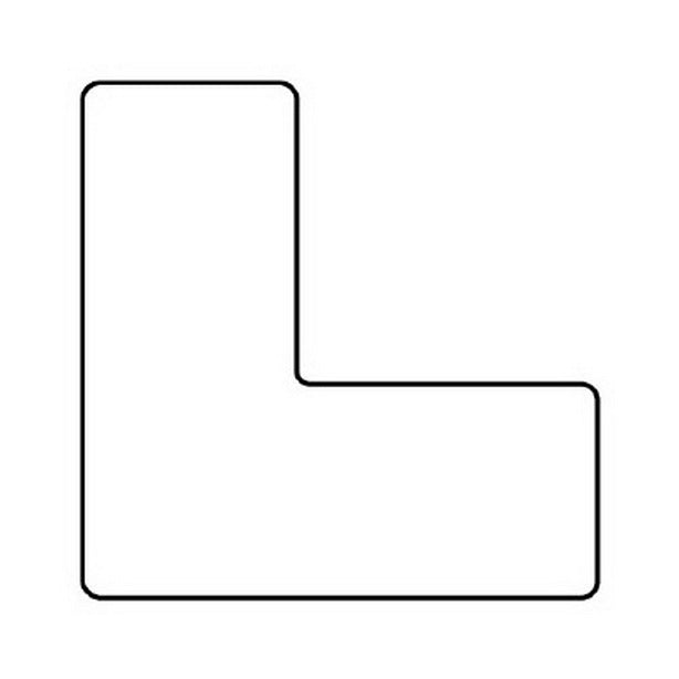 置場表示ステッカー L型 白