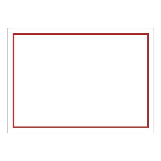 ゼッケンステッカー背中用 赤枠白地無地