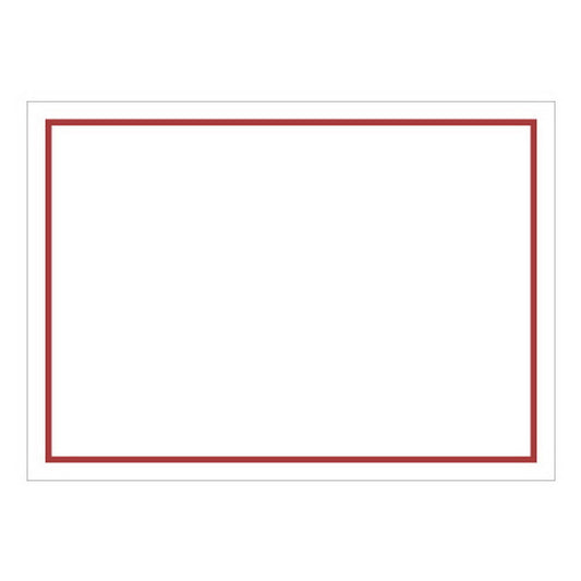 ゼッケンステッカー背中用 赤枠白地無地