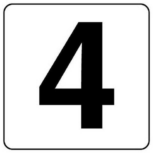 番号札ステッカー4(5枚入)