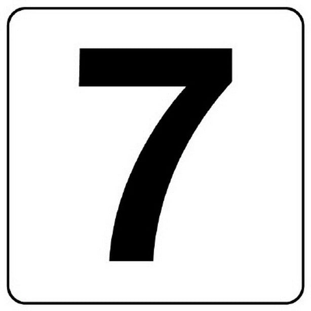 番号札ステッカー7(5枚入)