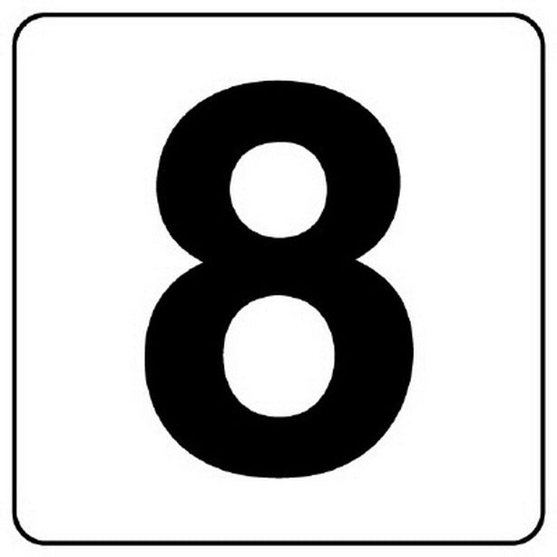 番号札ステッカー8(5枚入)