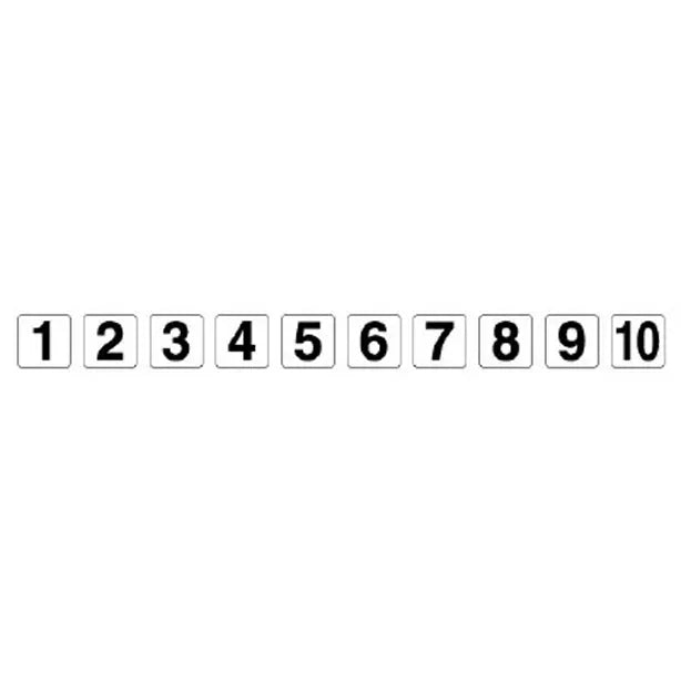番号札ステッカー 1?10 各1枚入