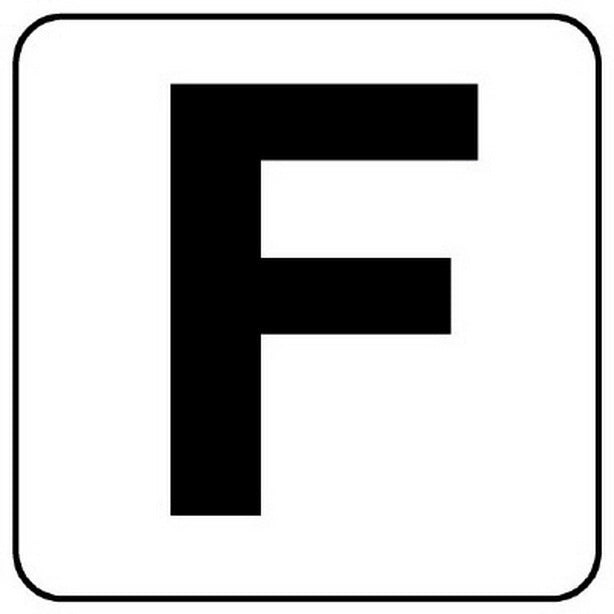 アルファベットステッカーF(5枚入)
