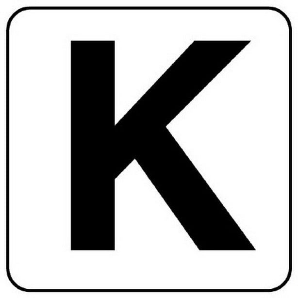 アルファベットステッカーK(5枚入)
