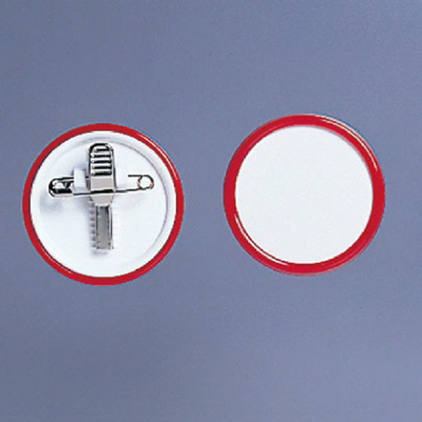 ネームプレート 丸型 赤 50φ