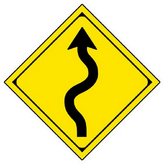 警戒標識 206 つづら折れあり