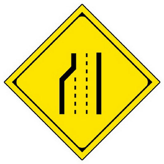 警戒標識 211 車線数減少