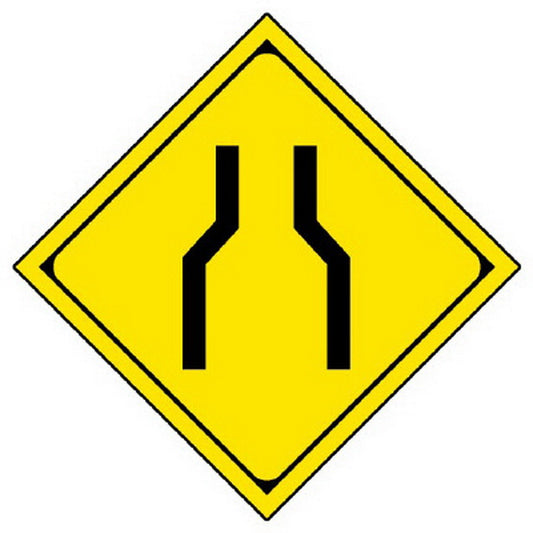 警戒標識 212 幅員減少