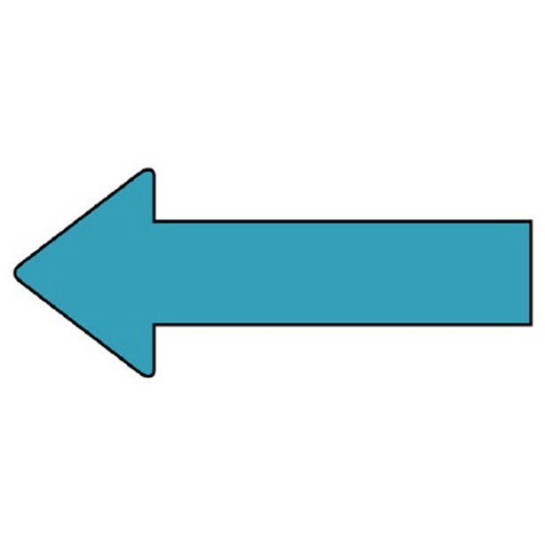 配管ステッカー 方向表示 水色