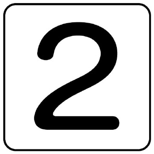 配管ステッカー 数字 2