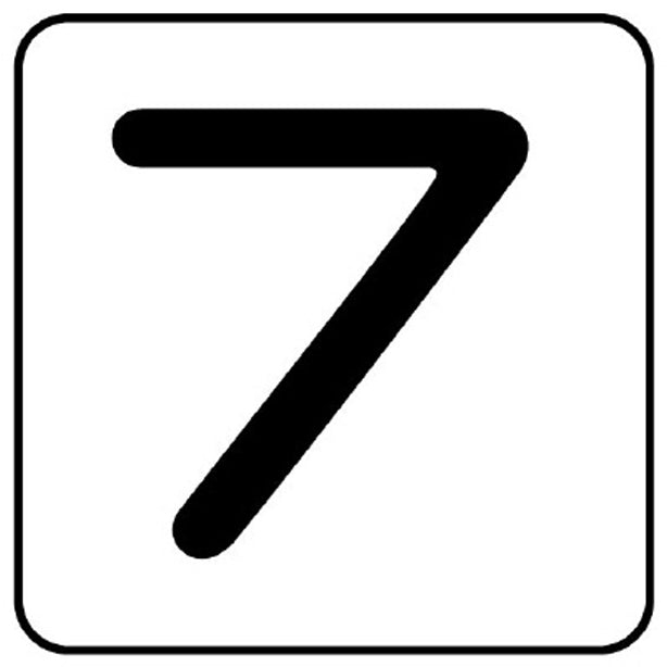 配管ステッカー 数字 7
