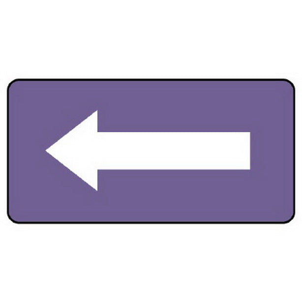 配管ステッカー 灰紫地白矢印