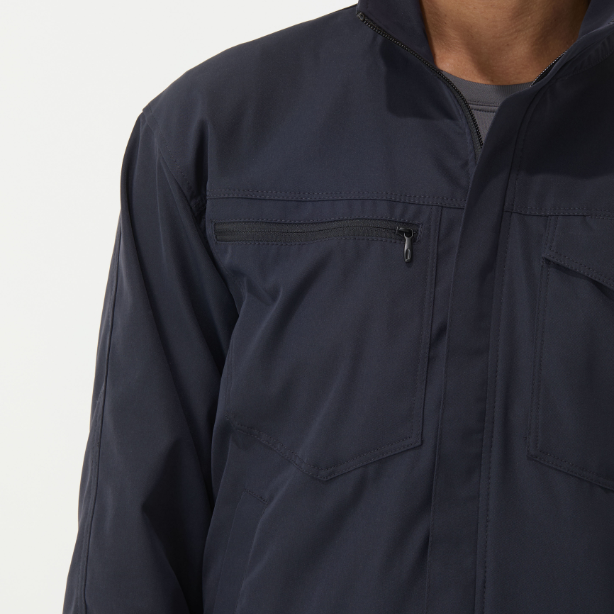 メーカー:ATACKBASE 品名&品番:APEX WIN ATC-19034 帯電防止ストレッチブルゾン APEXWIN 右胸ファスナーポケット