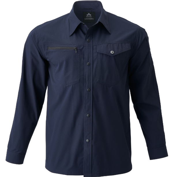 メーカー:ATACKBASE 品名&品番:ATACK BASE ATC-29016 制電防止ストレッチシャツ APEXWIN(一覧表示用)  カラー:ネイビー