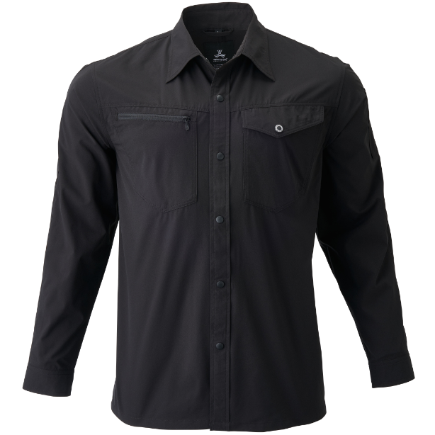 メーカー:ATACKBASE 品名&品番:ATACK BASE ATC-29016 制電防止ストレッチシャツ APEXWIN(一覧表示用)  カラー:ブラック