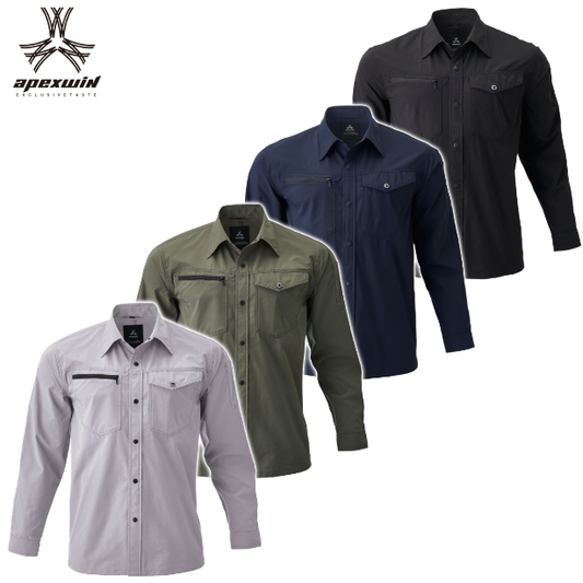 メーカー:ATACKBASE 品名&品番:ATACK BASE ATC-29016 制電防止ストレッチシャツ APEXWIN(オプション表示用)