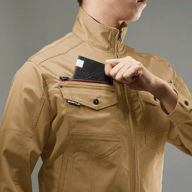 メーカー:BURTLE 品名&品番:BURTLE BTL-7051 ジャケット【ユニセックス】 右胸ファスナーポケット