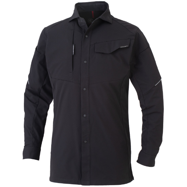 メーカー:CO_COS 品名&品番:CO-COS CC-A-7068 秋冬最強のびのびストレッチ長袖シャツ ANDARESCHIETTI【通年】(オプション表示用)  カラー:ブラック