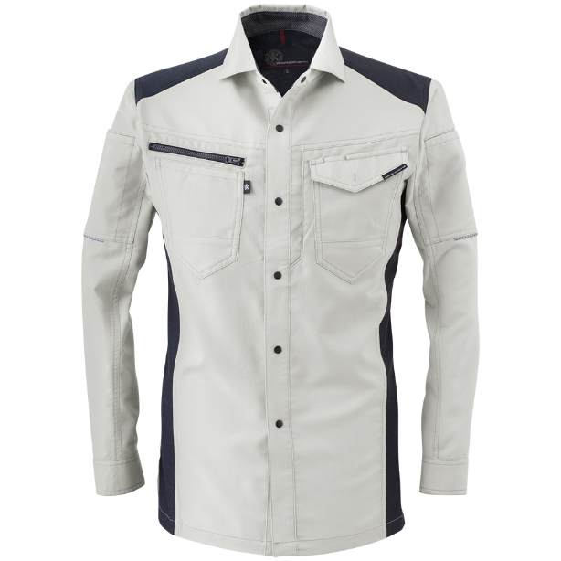 メーカー:CO_COS 品名&品番:CO-COS CC-A-9078 秋冬スマートシルエット長袖シャツ ANDARESCHIETTI【通年】(一覧表示用)  カラー:シルバー