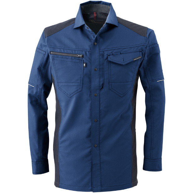 メーカー:CO_COS 品名&品番:CO-COS CC-A-9078 秋冬スマートシルエット長袖シャツ ANDARESCHIETTI【通年】(オプション表示用)  カラー:ブルー