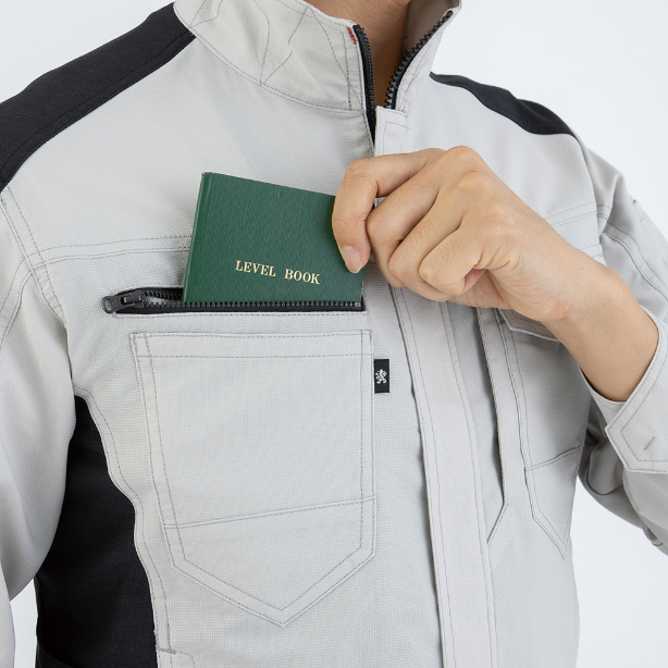 メーカー:CO_COS 品名&品番:CO-COS CC-A-9078 秋冬スマートシルエット長袖シャツ ANDARESCHIETTI【通年】 右胸ファスナーポケット