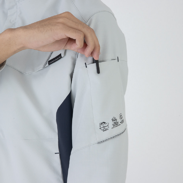 メーカー:CO_COS 品名&品番:CO-COS CC-AE-8098 秋冬SDGsサステナブル長袖シャツ【通年】 両袖ペン差し