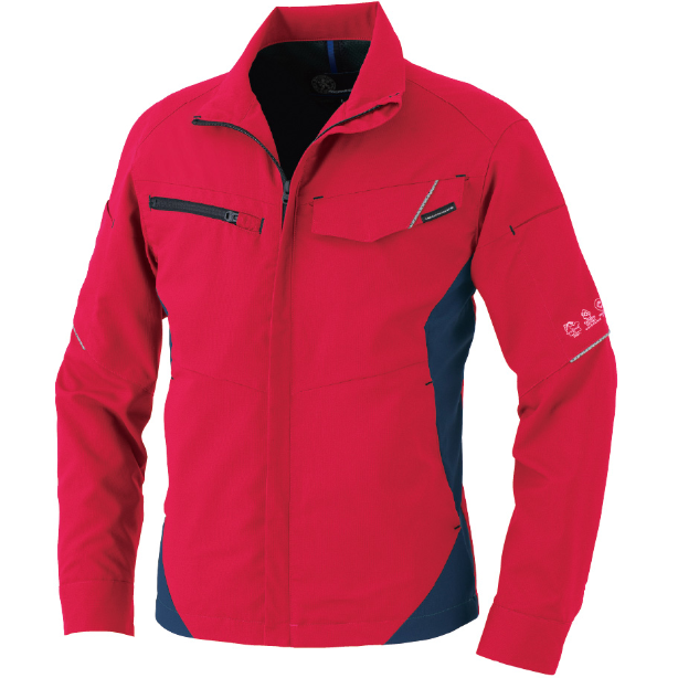 メーカー:CO_COS 品名&品番:CO-COS CC-AE-8190 秋冬SDGsサステナブル裏綿ブルゾン(一覧表示用)  カラー:レッド