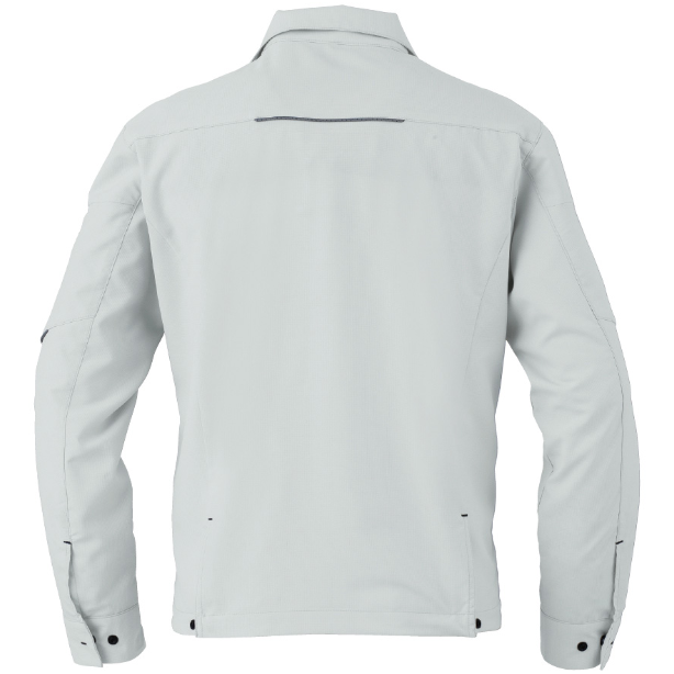 メーカー:CO_COS 品名&品番:CO-COS CC-AE-8190 秋冬SDGsサステナブル裏綿ブルゾン カラー:シルバー(バックスタイル)