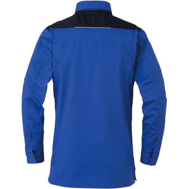 メーカー:CO_COS 品名&品番:CO-COS CC-AG-3088 秋冬ストレッチ長袖シャツ ANDARESCHIETTI×GLADIATOR【通年】 カラー:ブルー(ブラック)(バックスタイル)