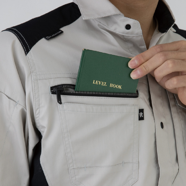 メーカー:CO_COS 品名&品番:CO-COS CC-AG-3088 秋冬ストレッチ長袖シャツ ANDARESCHIETTI×GLADIATOR【通年】 右胸ファスナーポケット