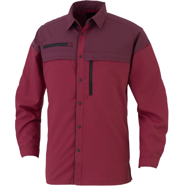 メーカー:CO_COS 品名&品番:CO-COS CC-MB25008 秋冬多機能×エコ長袖シャツ MONBALENO【通年】(一覧表示用)  カラー:レッド×バーガンディ