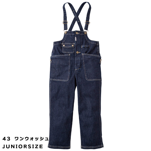 メーカー:GRACEENGINEER'S 品名&品番:GRACE ENGINEER'S SK-GE-660 親子でインディゴサロペット(キッズサイズあり)(オプション表示用) カラー:ワンウォッシュ(キッズサイズ)
